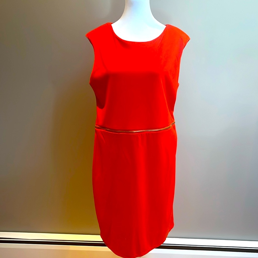 Orange Dress with Zippers